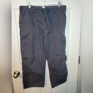 Carhartt Pants Women's Large Tall Drawstring Pockets Gray Lightweight